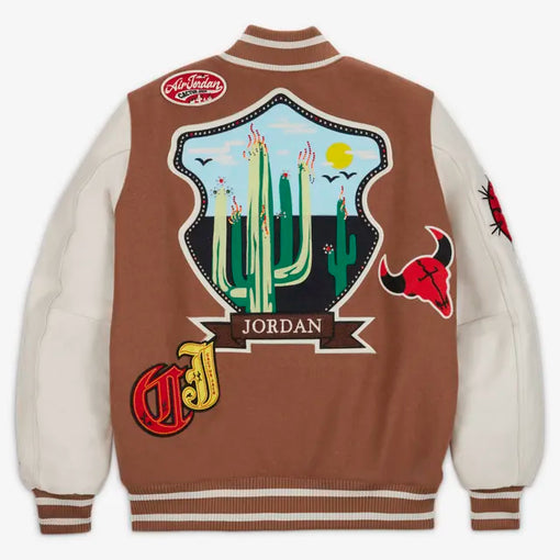 The Iconic Collaboration: Jordan x Travis Scott Varsity Jacket