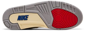 Air Jordan 3 Retro ‘Seoul 2.0’ 2025 white leather sneakers with grey elephant print, Sport Royal collar, embroidered Jumpman and Korean flag tongues.