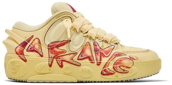 PUMA LaFrancé 'Airbrush' 2025 sneakers with creamy mesh upper, graffiti-style red and blue 