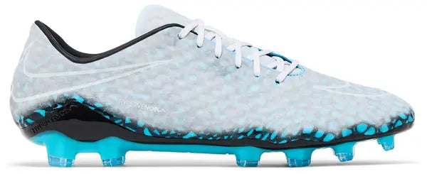 Nike Hypervenom Phantom RGN Transform 'Hydra' 2025 soccer cleats with black and Blue Fury NikeSkin upper, heat-activated Hydra pattern, and ACC technology.