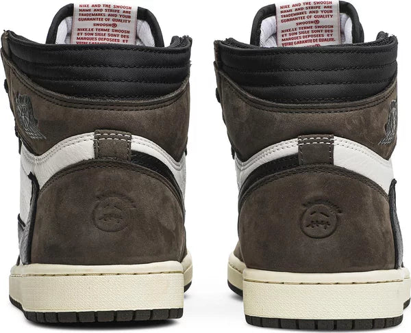 Travis Scott x Air Jordan 1 Retro High OG SP Sail Dark 'Mocha' Sneakers for Men - Genuineauthenticbrand  