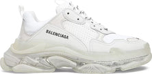 Balenciaga Triple S Clear Sole Triple White Wmns 'White Clear Sole' - Genuineauthenticbrand  