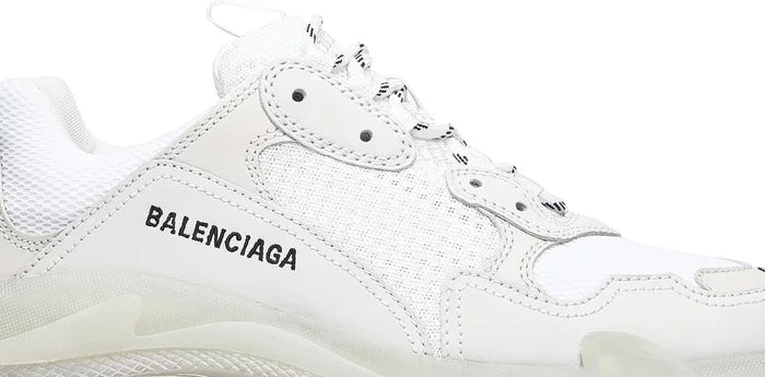 Balenciaga Triple S Clear Sole Triple White Wmns 'White Clear Sole' - Genuineauthenticbrand  