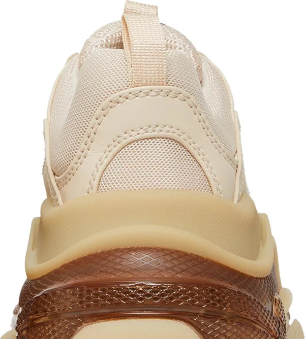 Balenciaga Triple S Clear Sole Crystal Beige Nude Sneakers for Women - Genuineauthenticbrand  