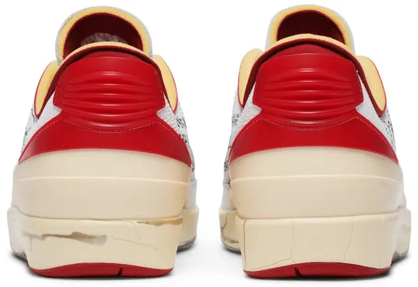 Off-White x Air Jordan 2 Retro Low SP 'White Varsity Red' Sneakers for Unisex