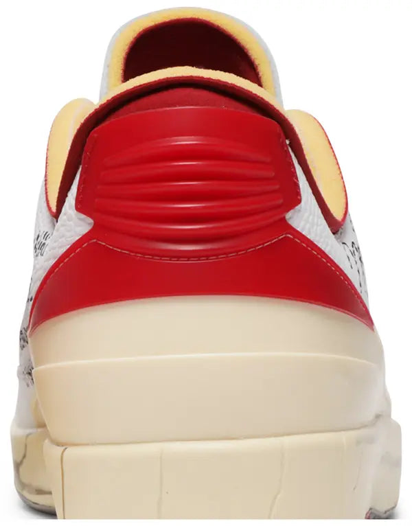 Off-White x Air Jordan 2 Retro Low SP 'White Varsity Red' Sneakers for Unisex