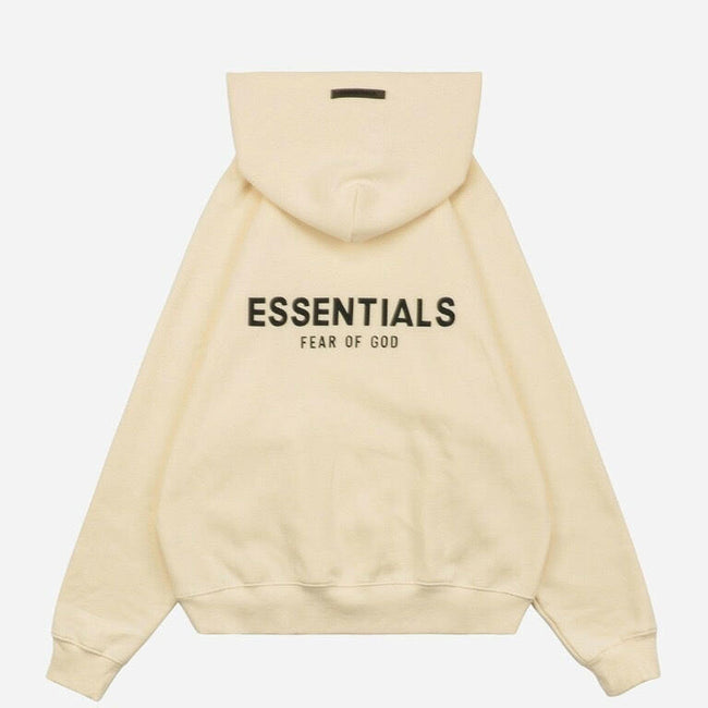 Fear Of God Essential 2021 Fall-Winter Cream Hoodie Apparel Collection - Genuineauthenticbrand  