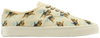 Golf Le Fleur x Converse Naut-1 'Darryl' sneaker in cream canvas with pastel yellow and bright gold accents, showcasing Le Fleur and Darryl all-over print.

