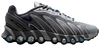 Better Gift Shop x Nike Air Max DN8 'Revenge' 2025 sneaker with grey mesh upper, reflective overlays, blue mini-Swoosh, and exposed Air tube cushioning.

