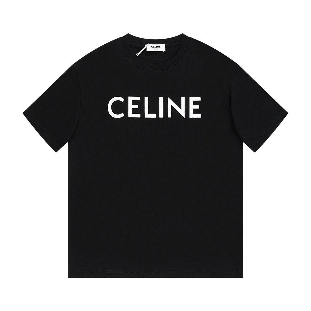 Celine Black T-shirts Designer Apparel Colletion 2022 - Genuineauthenticbrand  
