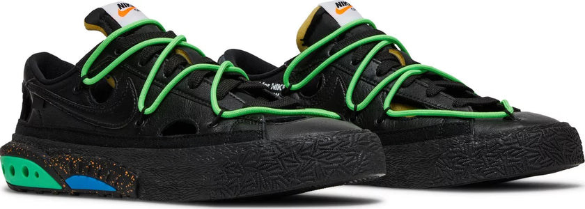 Blazer Low x Off-White Black and Electro Green (2022) Sneakers for Unisex - Genuineauthenticbrand