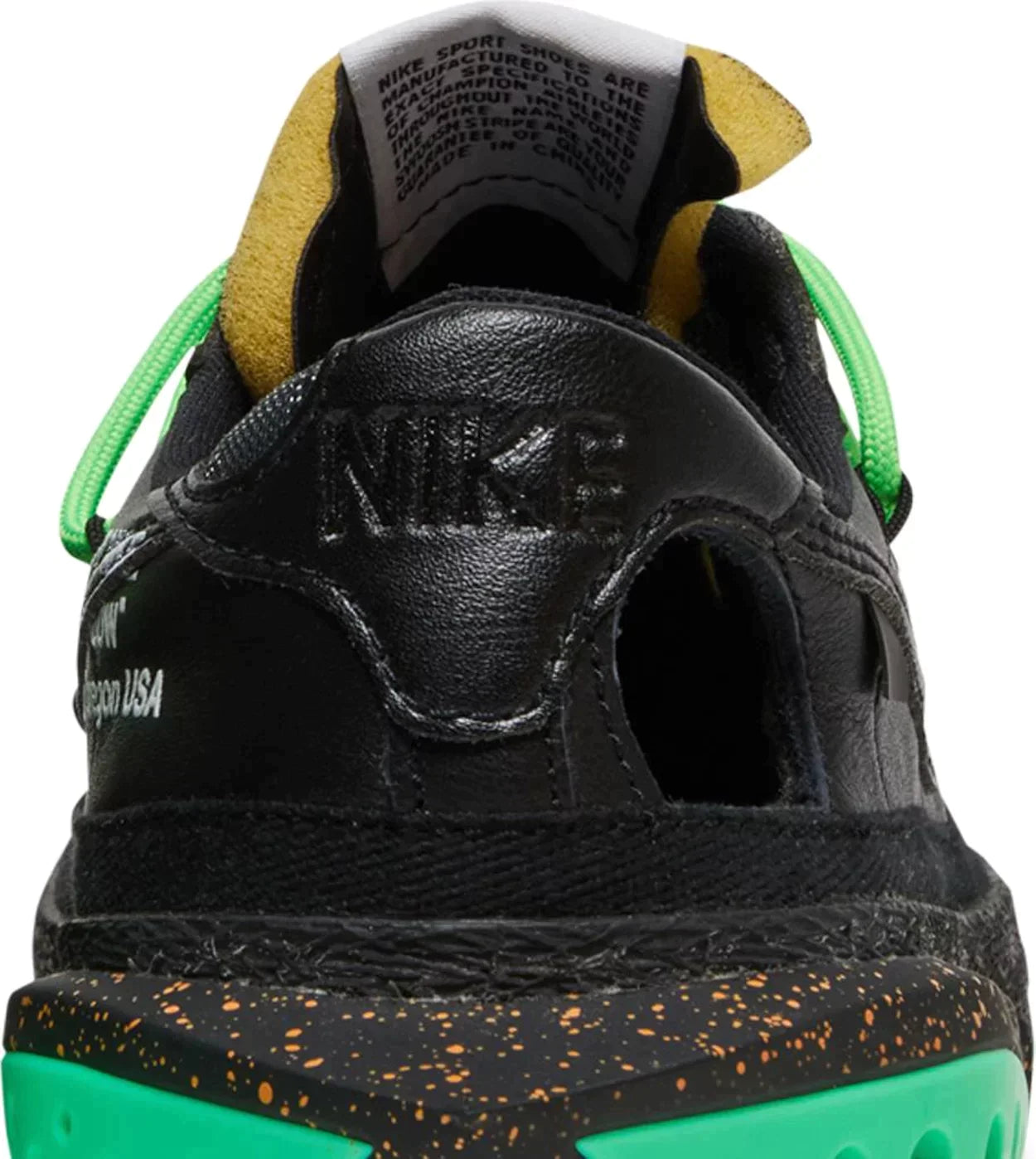 Blazer Low x Off-White Black and Electro Green (2022) Sneakers for Unisex - Genuineauthenticbrand