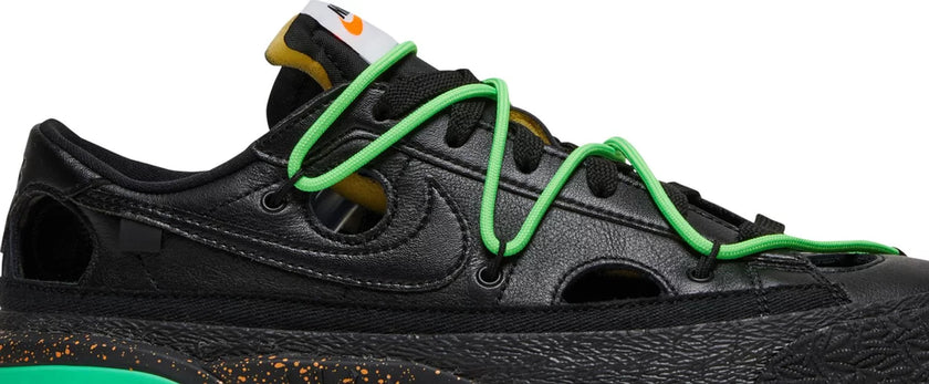 Blazer Low x Off-White Black and Electro Green (2022) Sneakers for Unisex - Genuineauthenticbrand