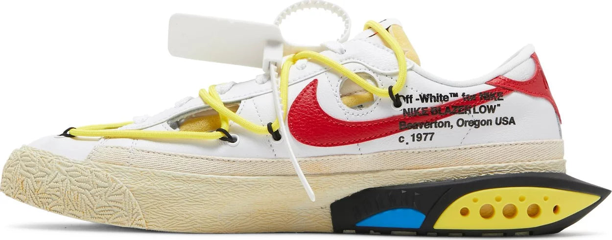 Blazer Low x Off-White White and University Red (2022) Sneakers for Unisex - Genuineauthenticbrand