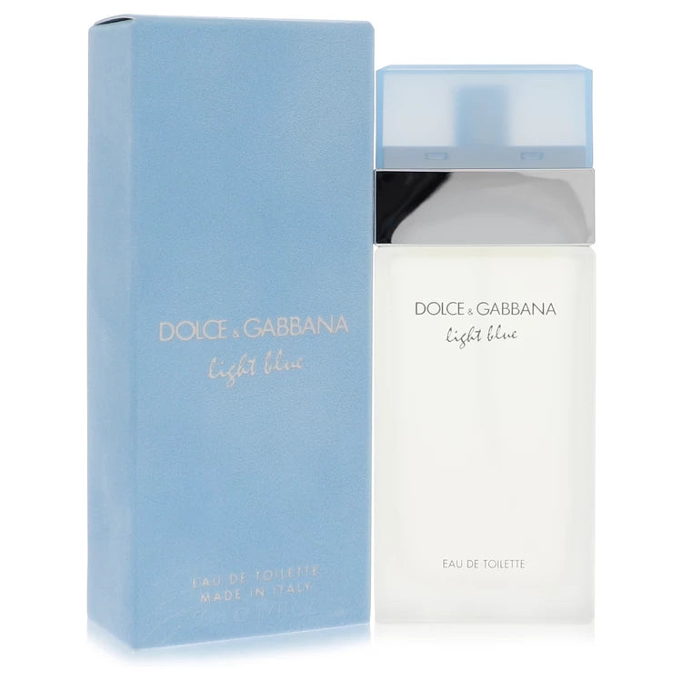 Woman enjoying summer outdoors wearing Light Blue Perfume by Dolce & Gabbana