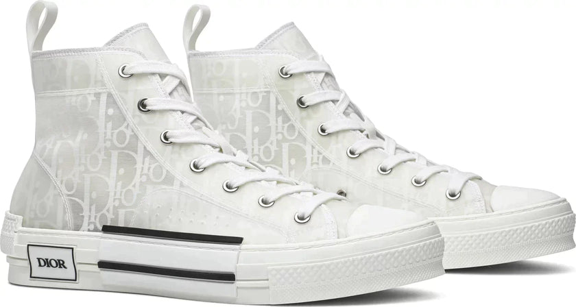 Dior B23 High Top 'Dior Oblique  'White' Sneakers for Unisex (Runs a size bigger) - Genuineauthenticbrand