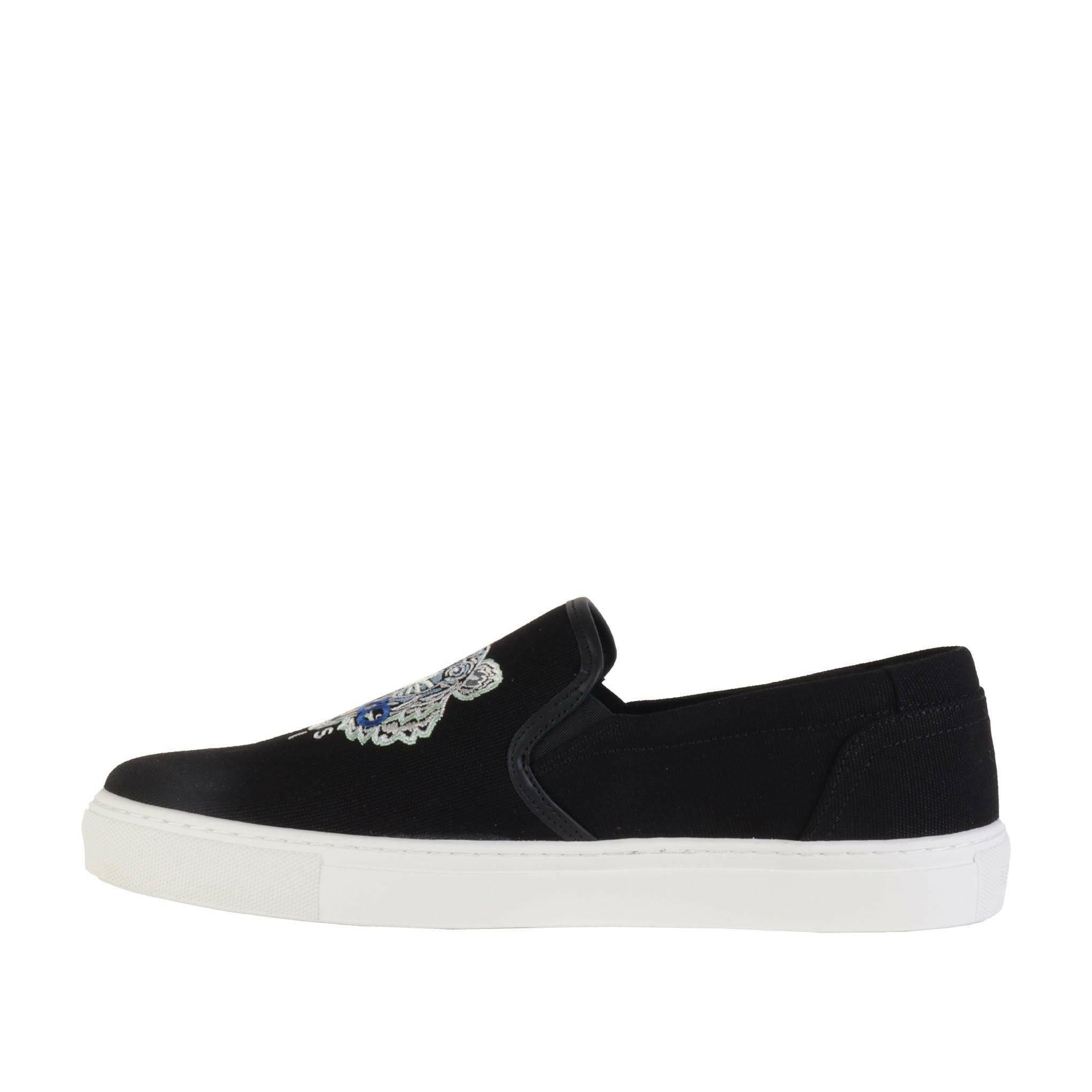 Kenzo Icon Tiger Slip-On Black Sneakers for Men - Genuineauthenticbrand