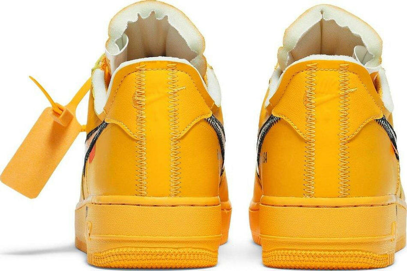 Nike Air Force 1 Low OFF-WHITE University Gold Metallic Silver (2021) Sneakers for Men - Genuineauthenticbrand