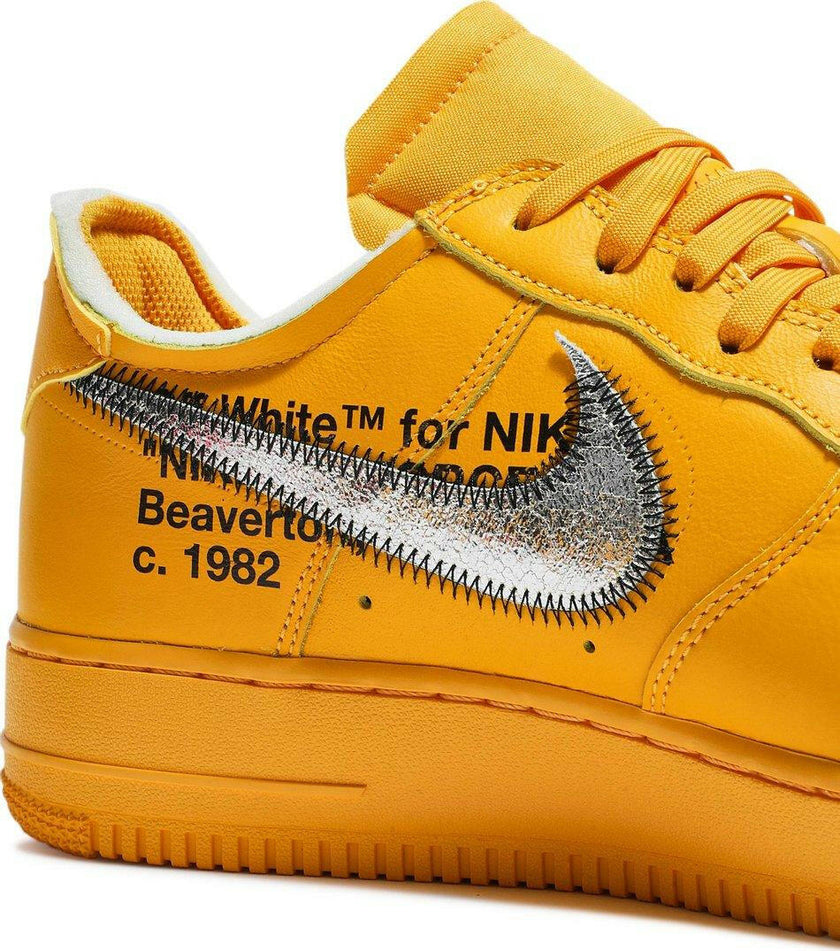 Nike Air Force 1 Low OFF-WHITE University Gold Metallic Silver (2021) Sneakers for Men - Genuineauthenticbrand