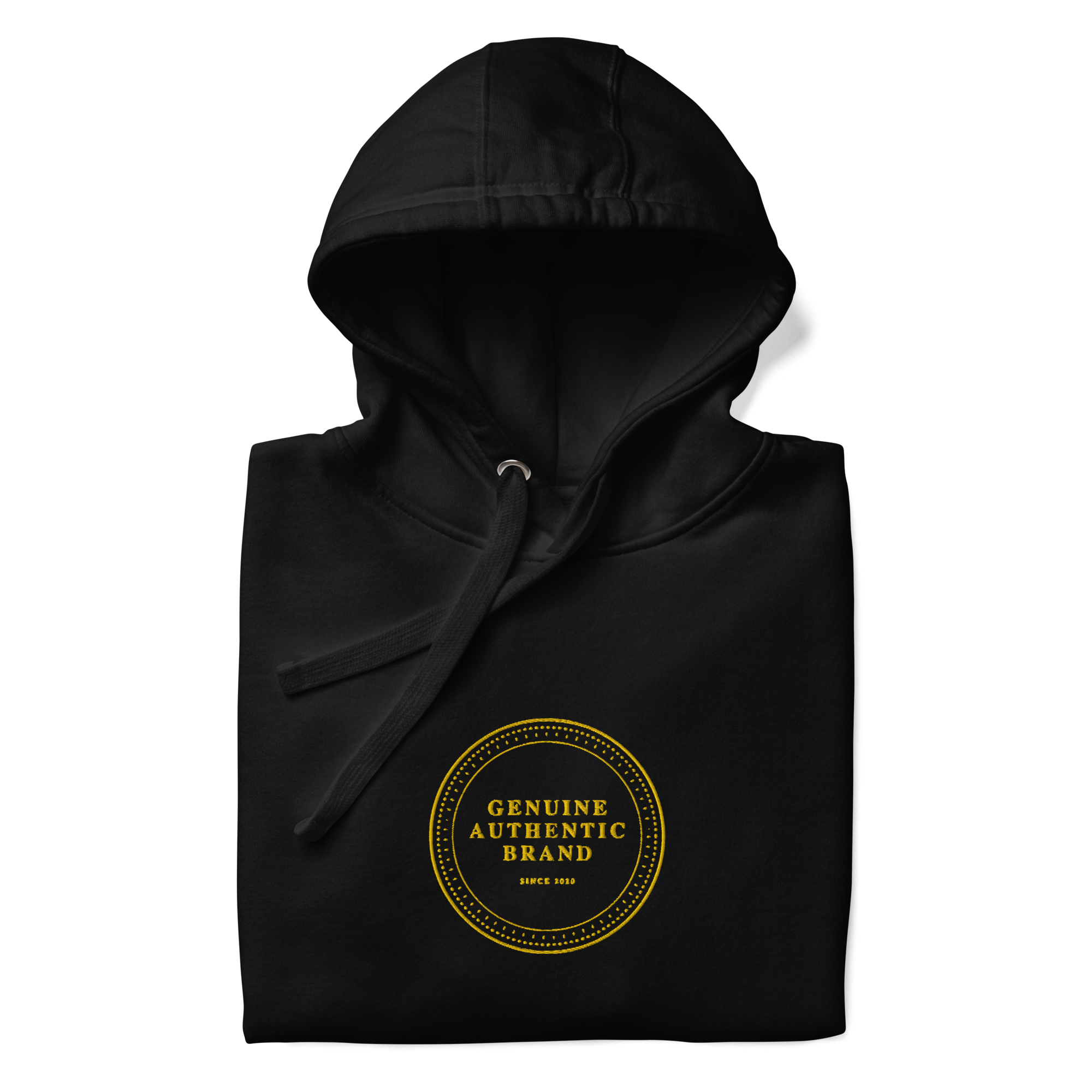 Genuine Authentic Brand Embroidered Mid Logo Unisex Hoodie