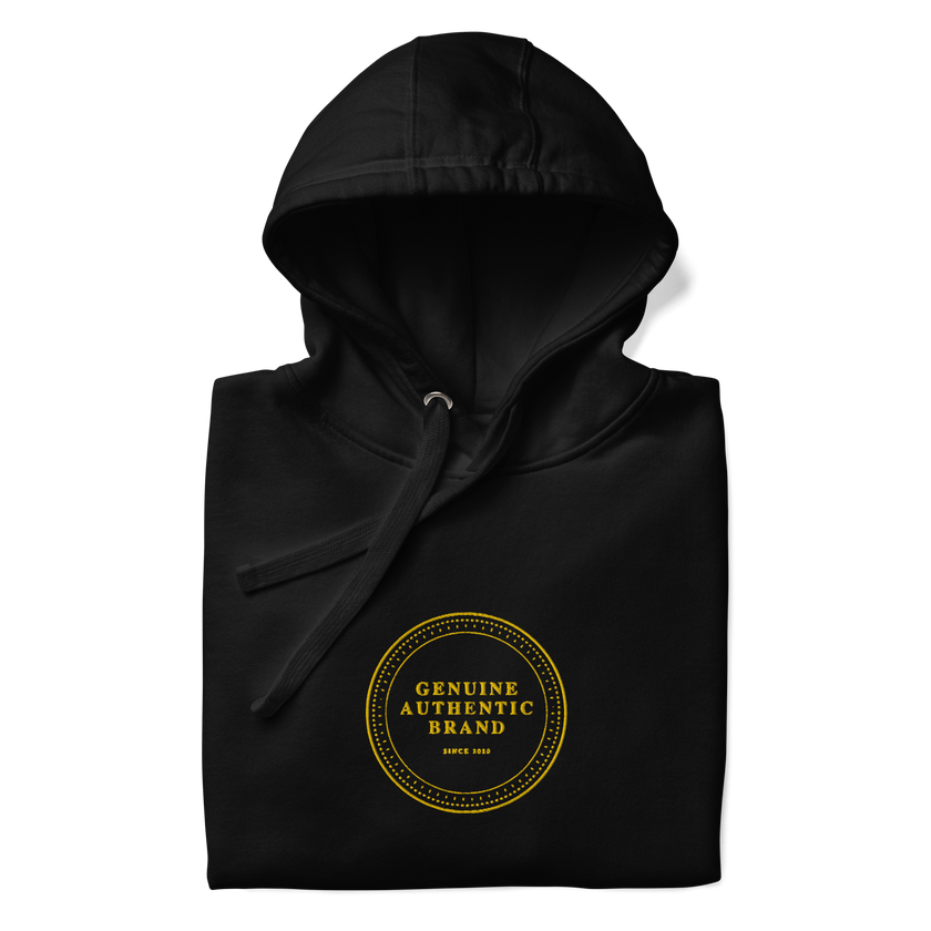 Genuine Authentic Brand Embroidered Mid Logo Unisex Hoodie